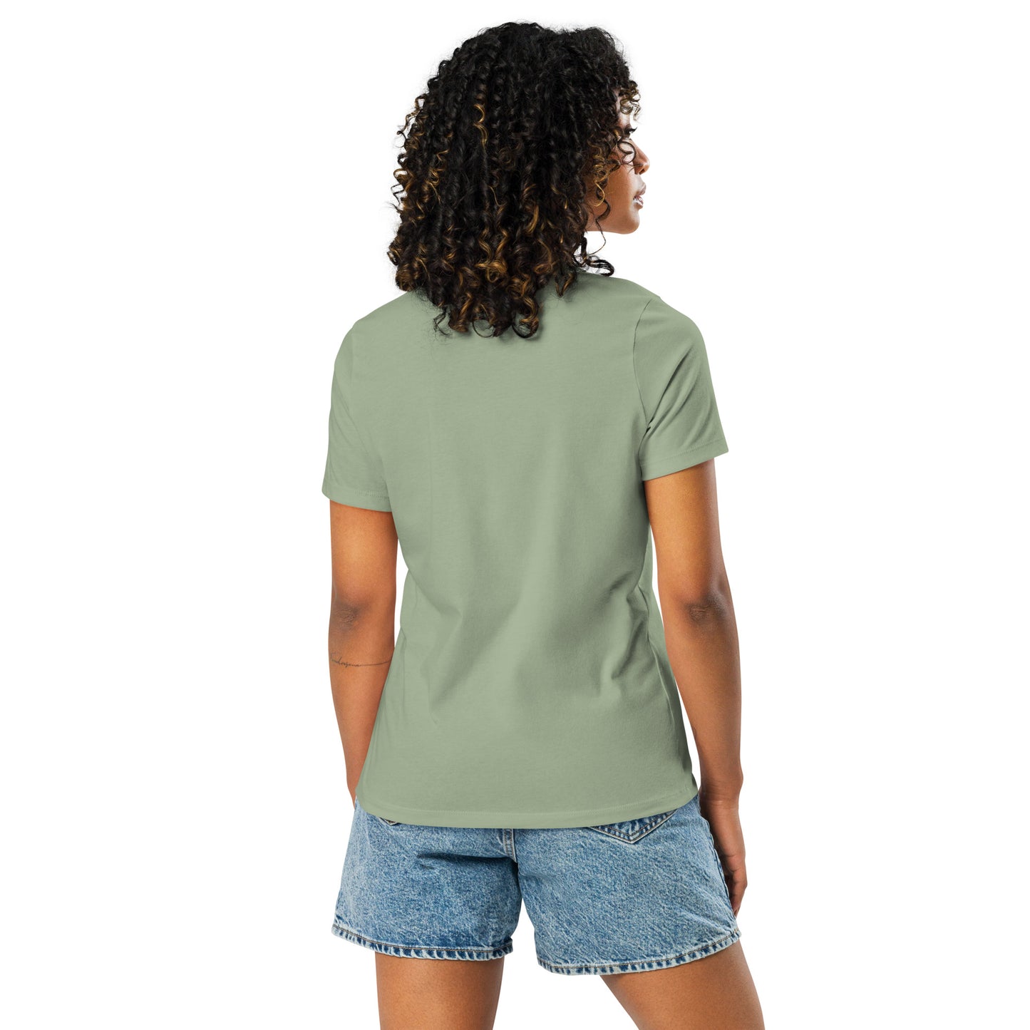 Back view of orange cream popsicle, women's fit