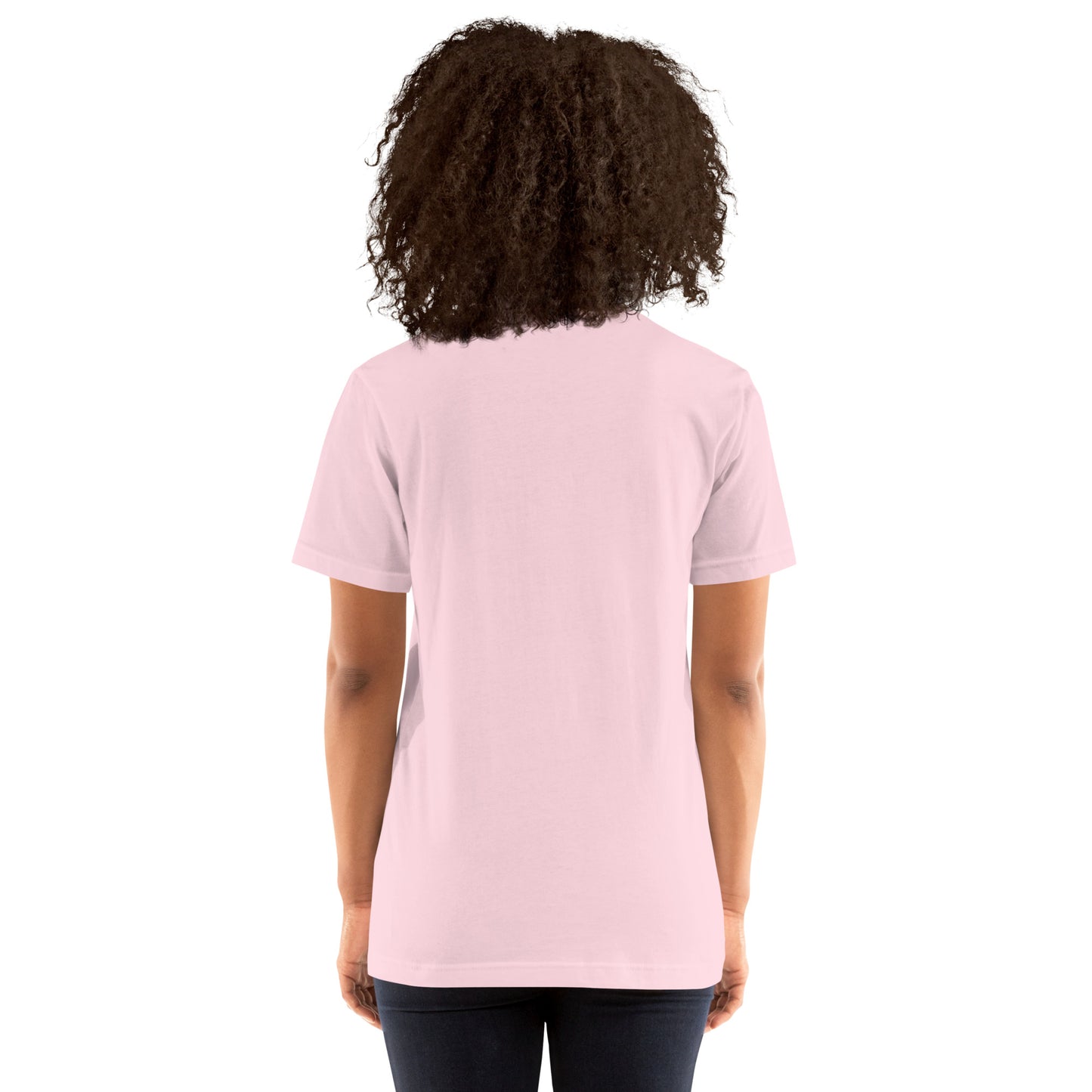 Valentine Heart Postage Circle Unisex T-Shirt back mockup