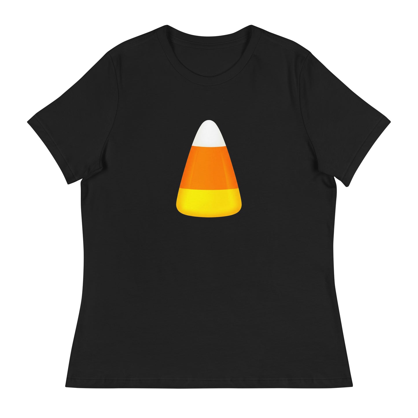 Women's black candy corn tee