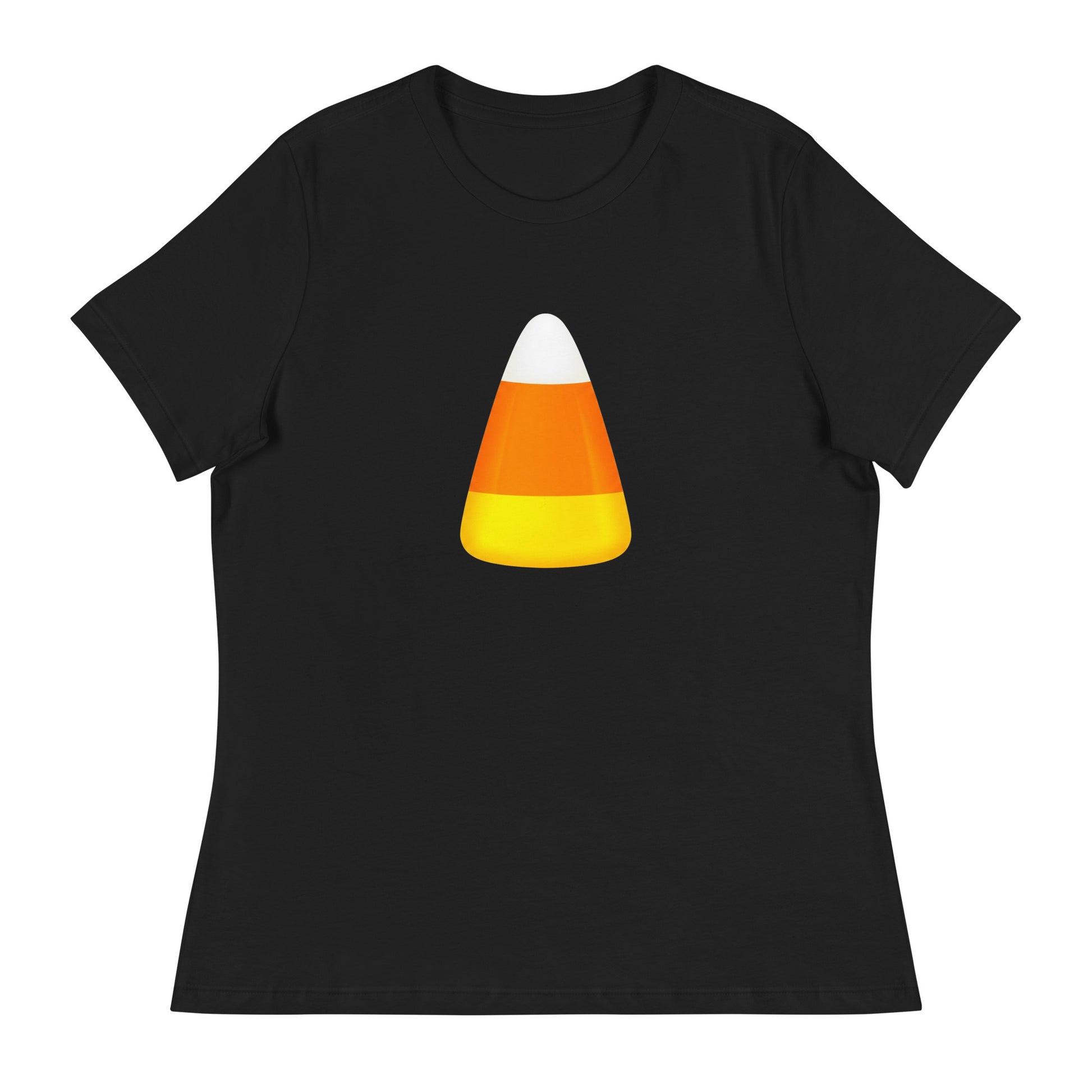 Women's black candy corn tee