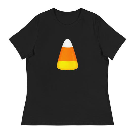 Women's black candy corn tee