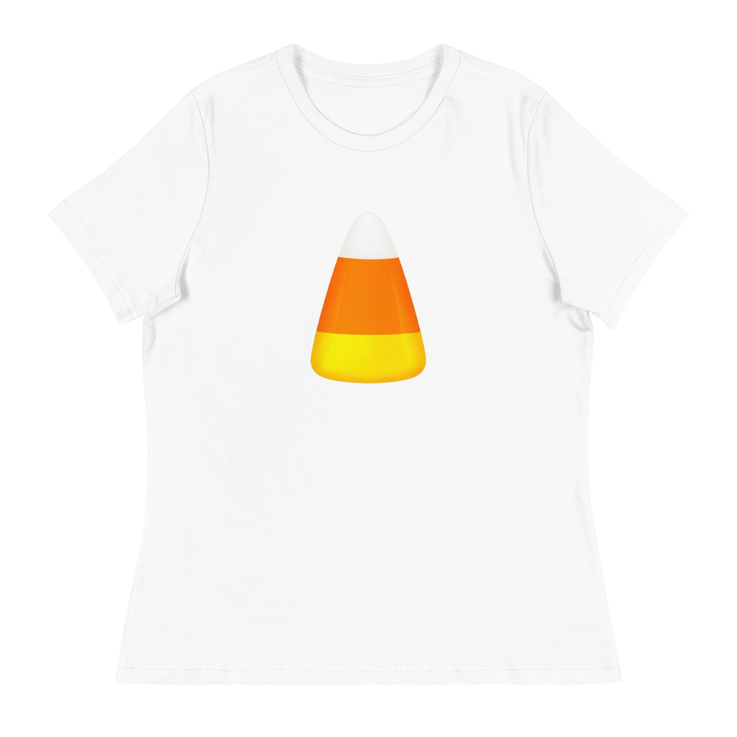 Women's white candy corn tee