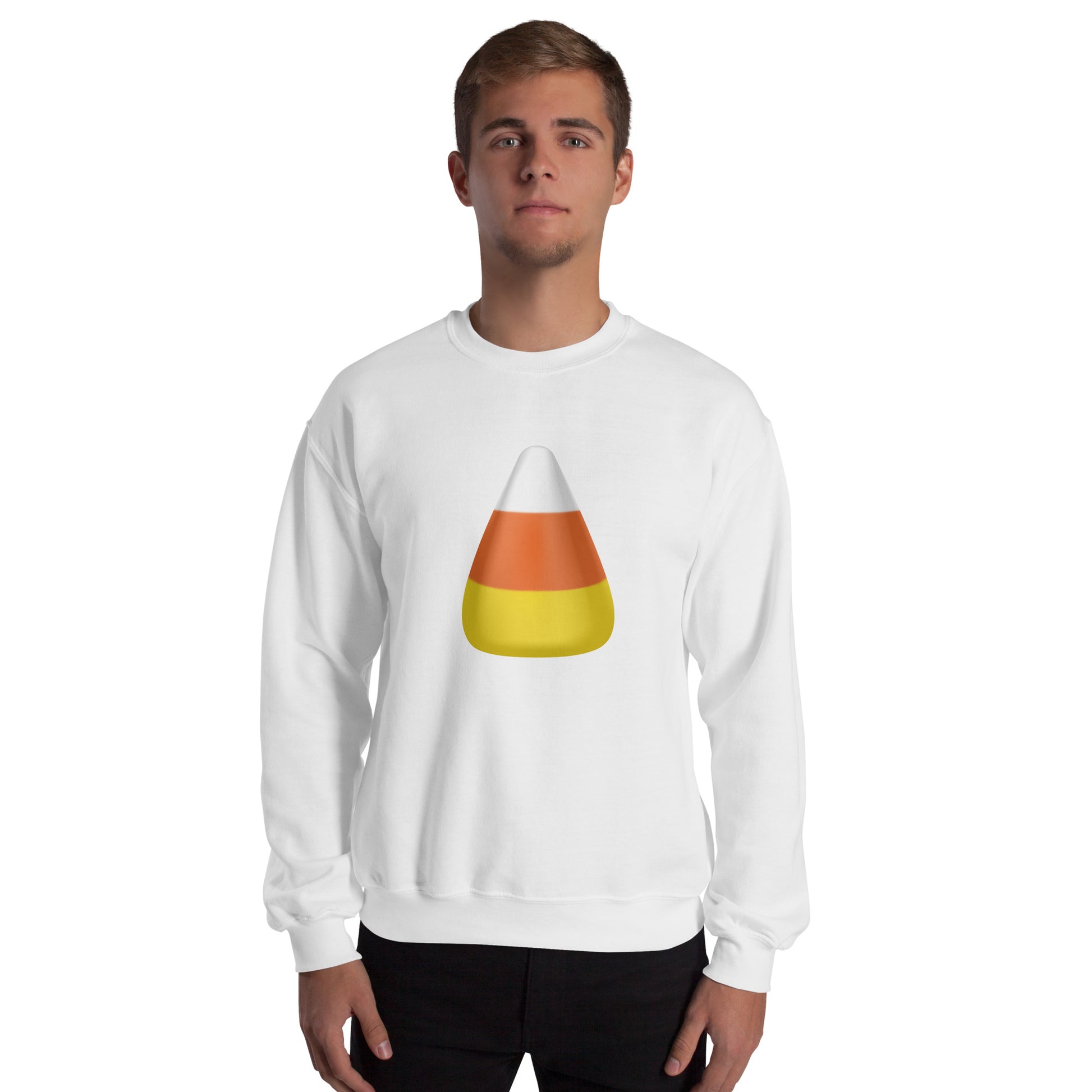 Candy Corn Men's trick or treat Sweatshirt mockup