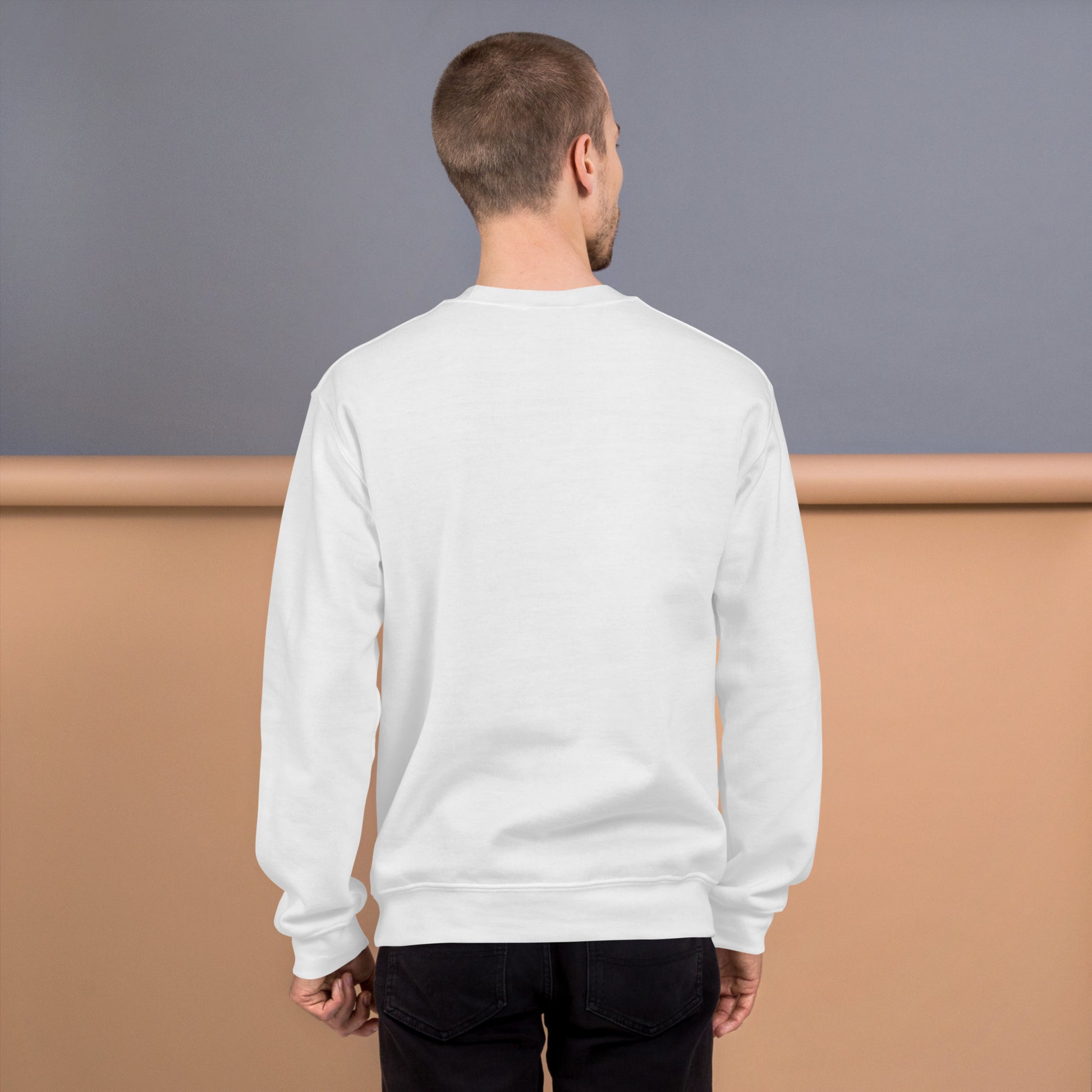 Candy Corn Men's Halloween Sweatshirt back mockup