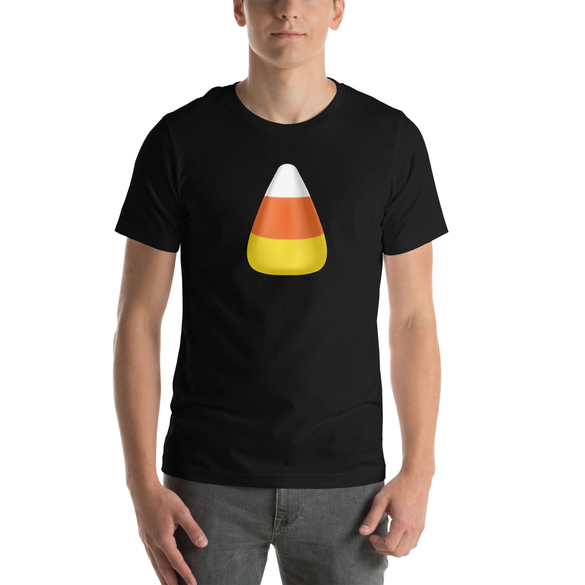 Candy Corn Men's Trick or treat T-Shirt black mockup