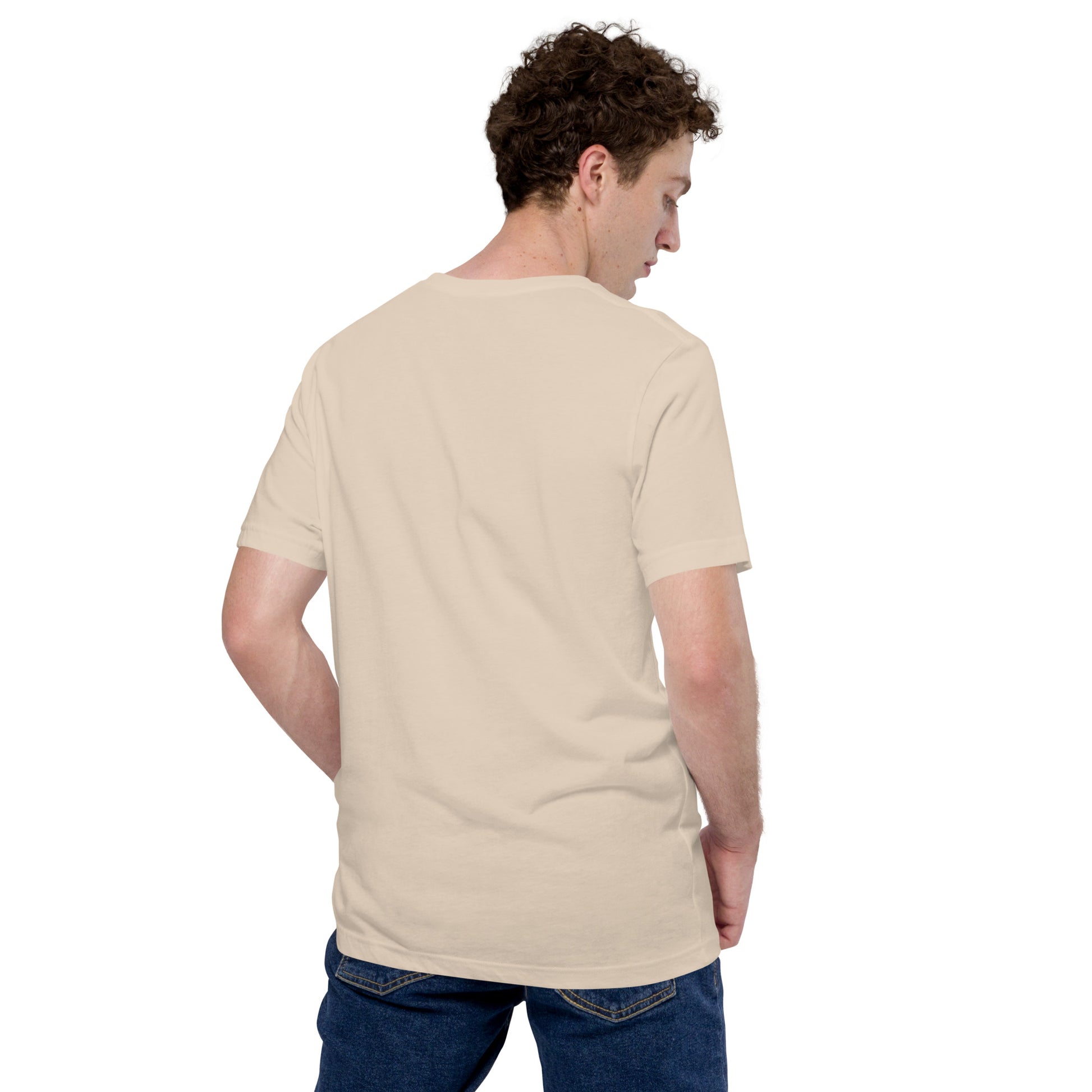 Back of summer tee with ice cream waffle cone, unisex
