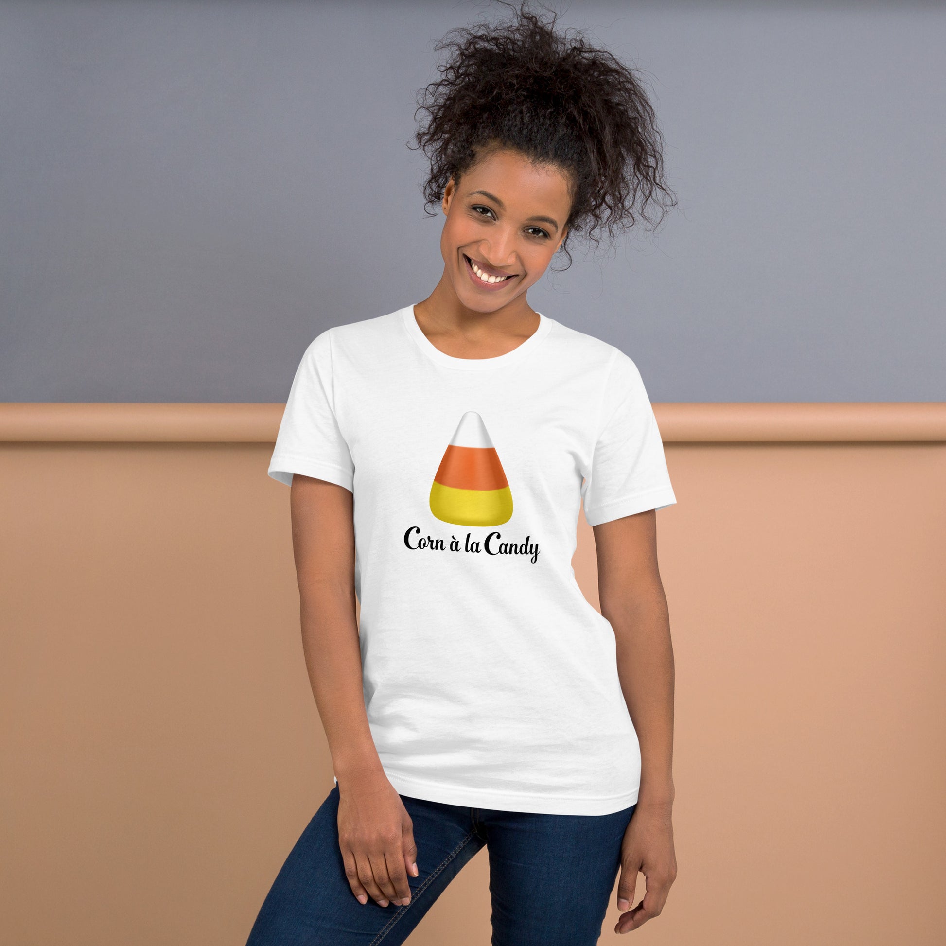 Corn à la Candy, candy corn Halloween, Unisex T-Shirt mockup