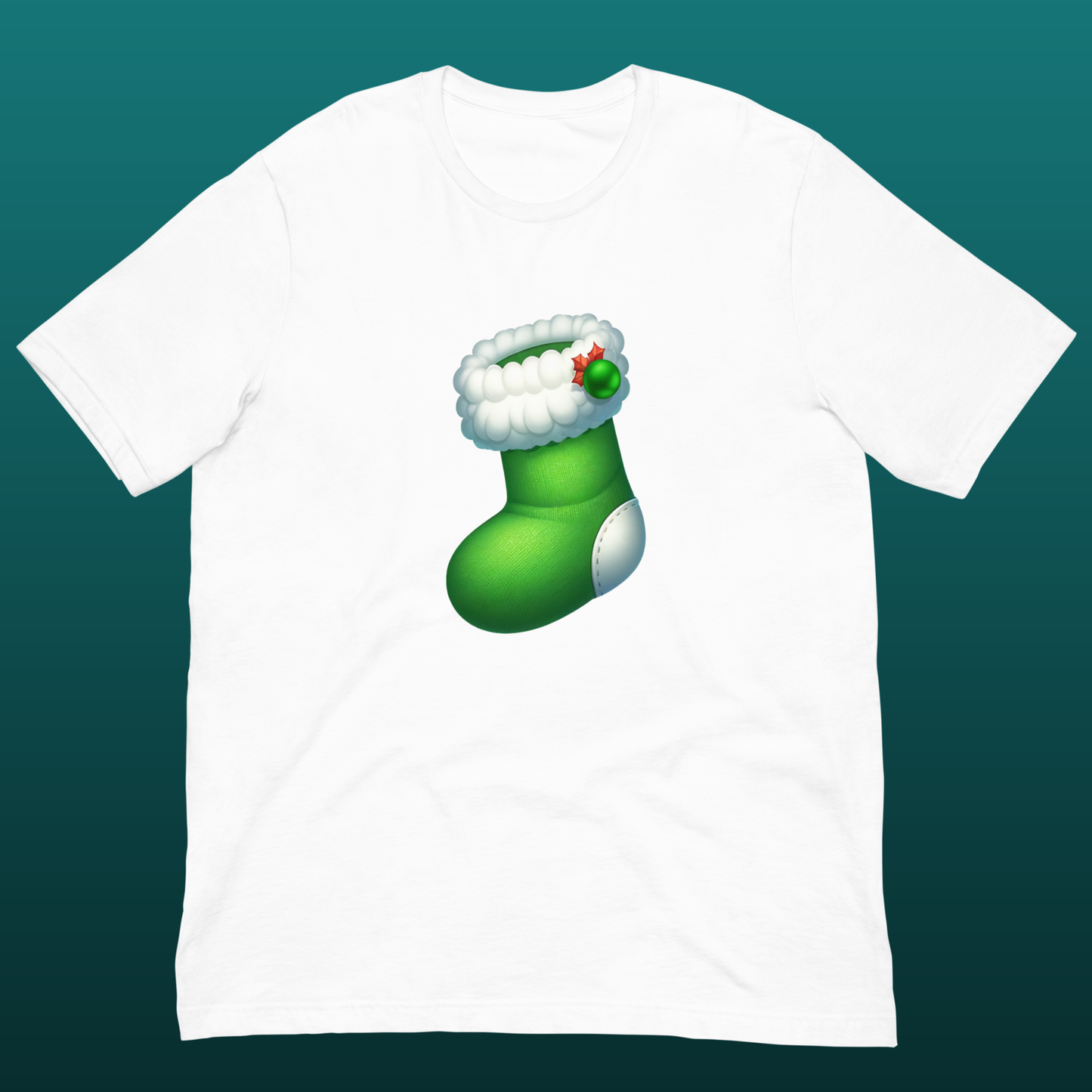 Green Holiday Stocking Men's T-Shirt