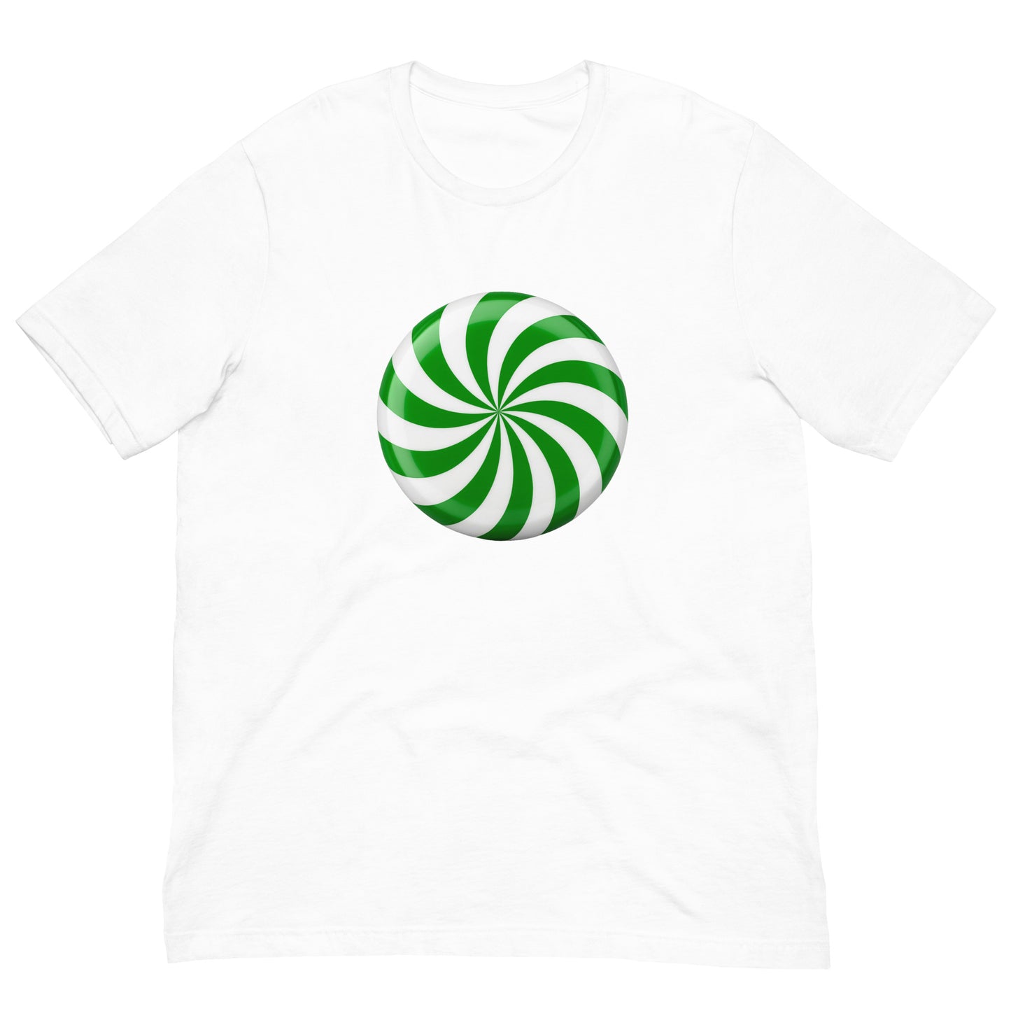 Green Mint Candy Swirl Men's T-Shirt mockup