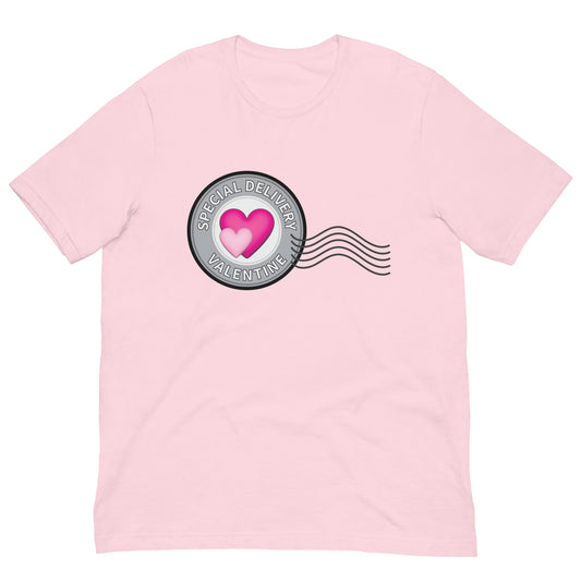 Pink Heart Postage Valentine Women's Tee - Unisex Fit