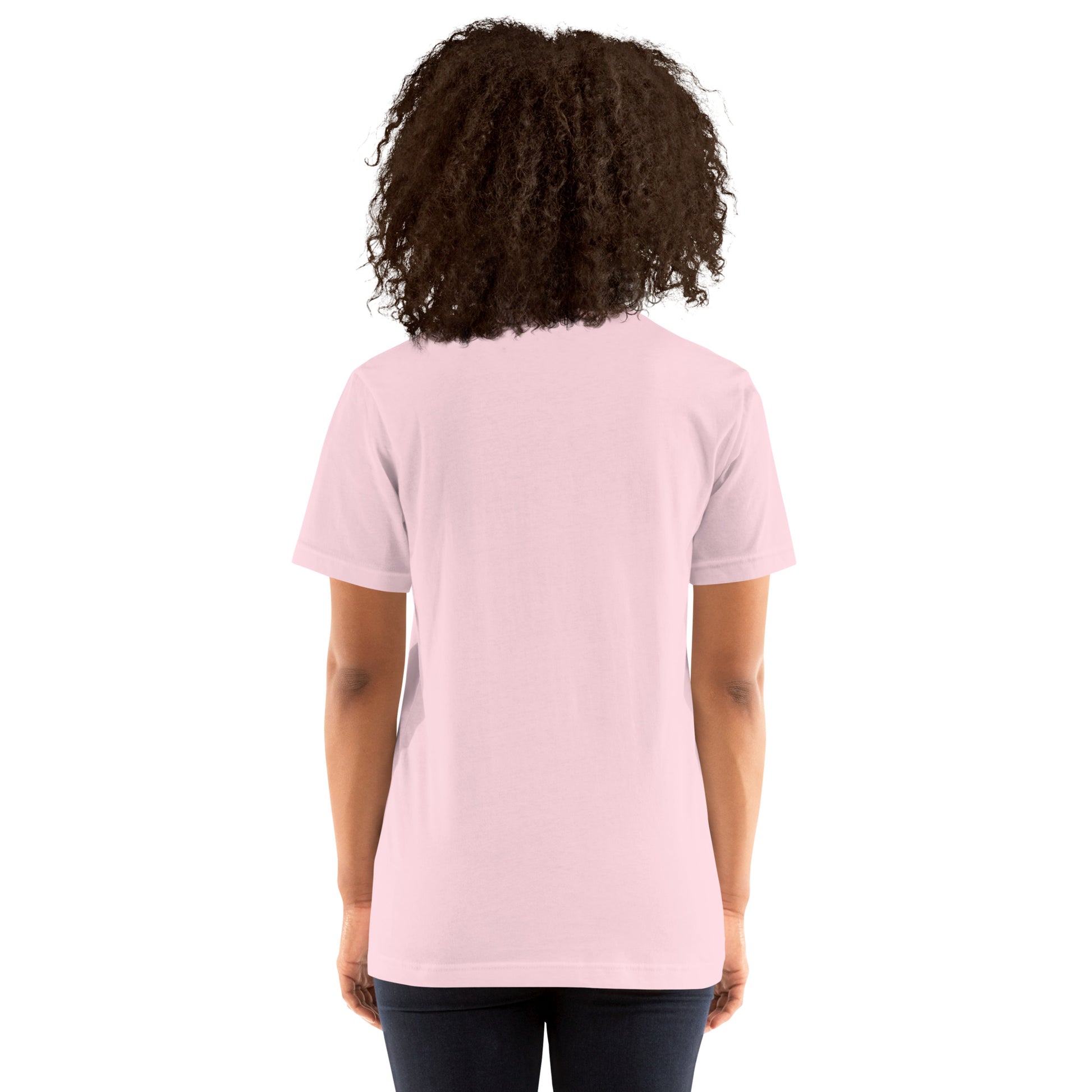 Back view of Heart Postage Valentine Women's Tee - Unisex Fit - Enhanced graphic version