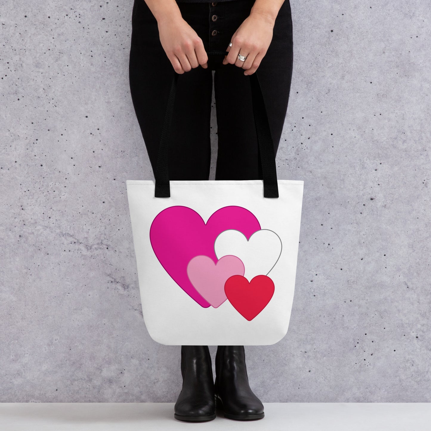 Valentine hearts tote