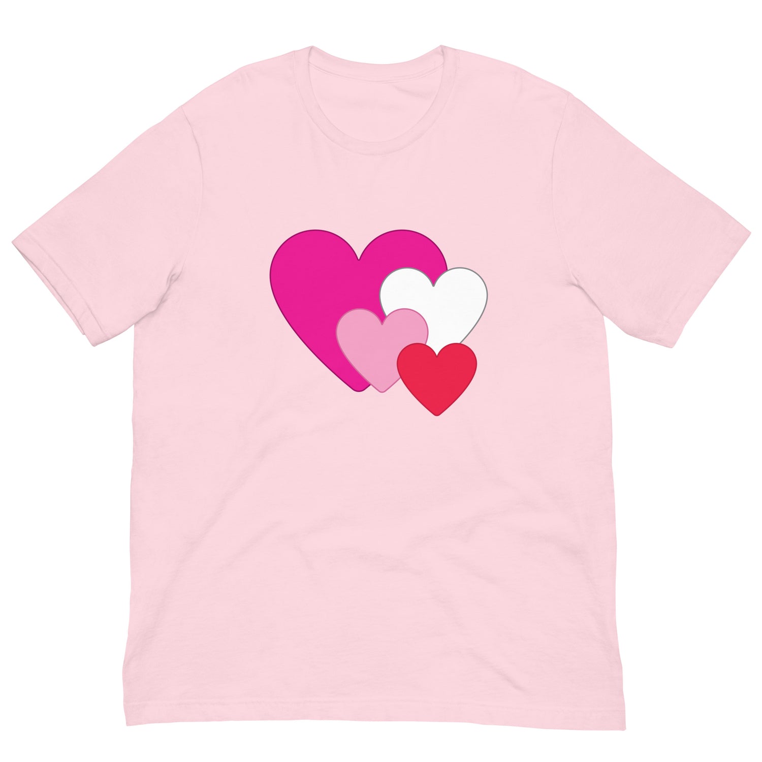 Multi Heart Valentine Unisex T-Shirt mockup