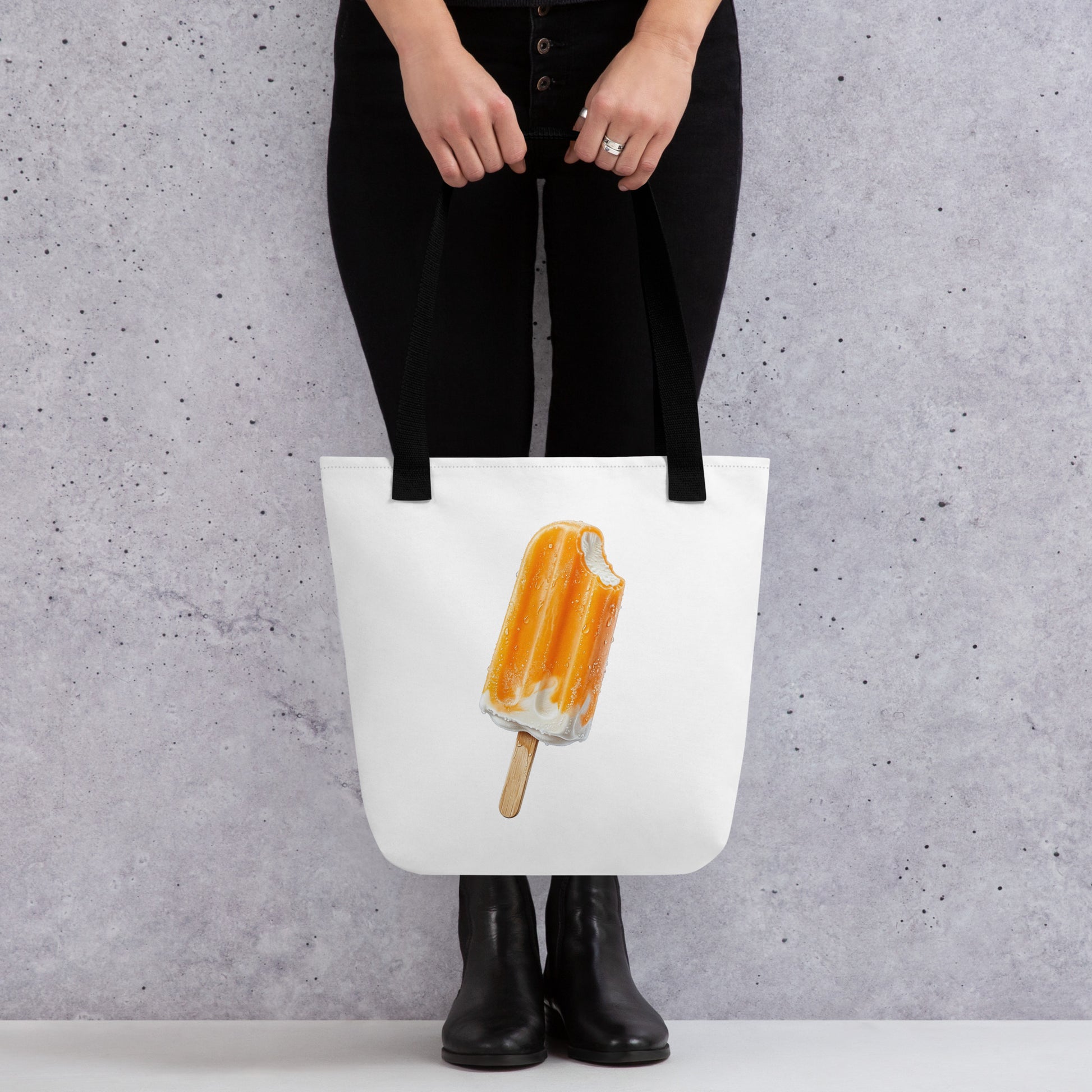 Tote bag with a popsicle design
