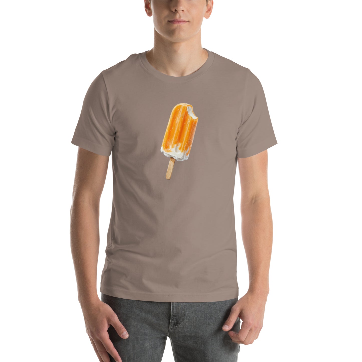 Men's pebble t-shirt with orange cream popsicle