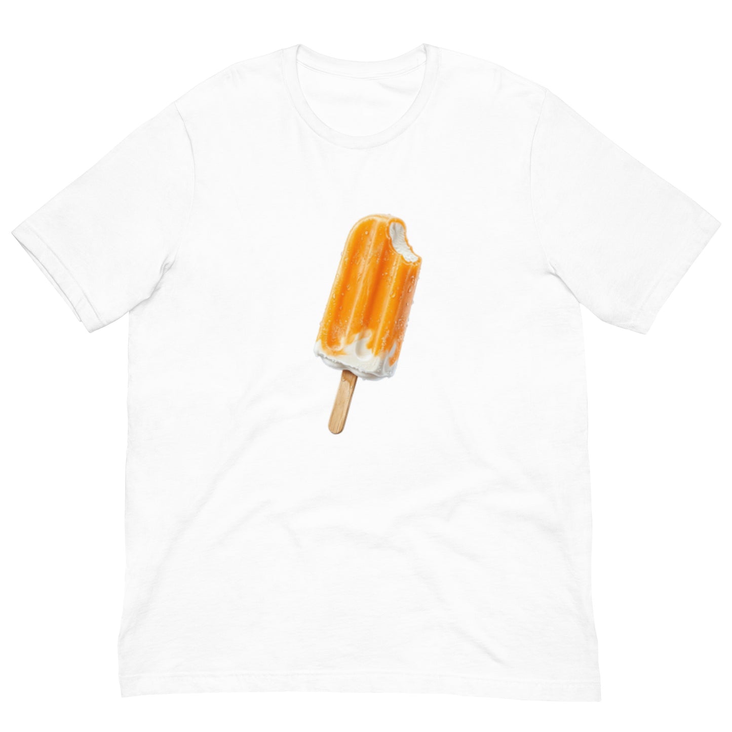 Men's white t-shirt with orange cream popsicle