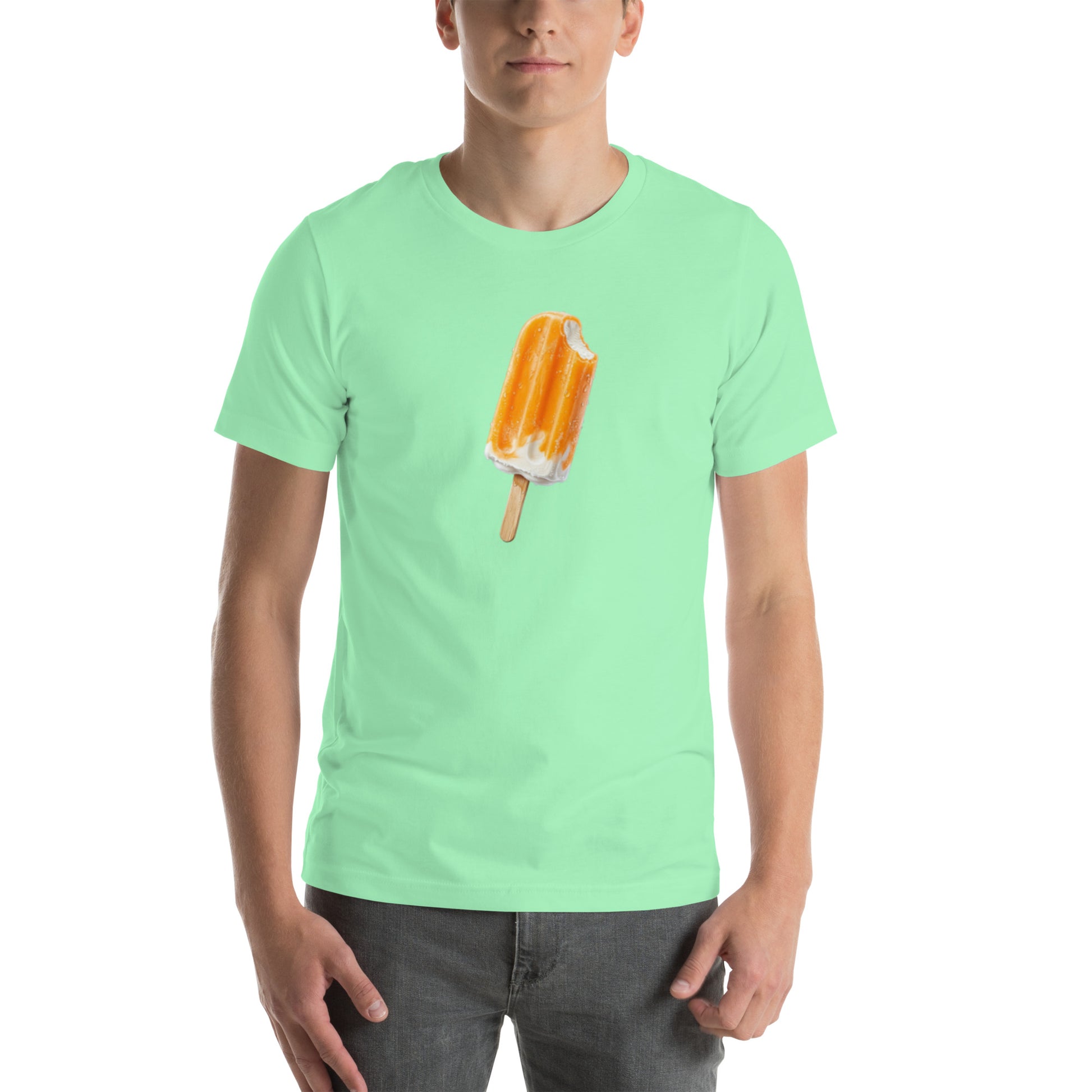 Men's mint green orange cream popsicle t-shirt