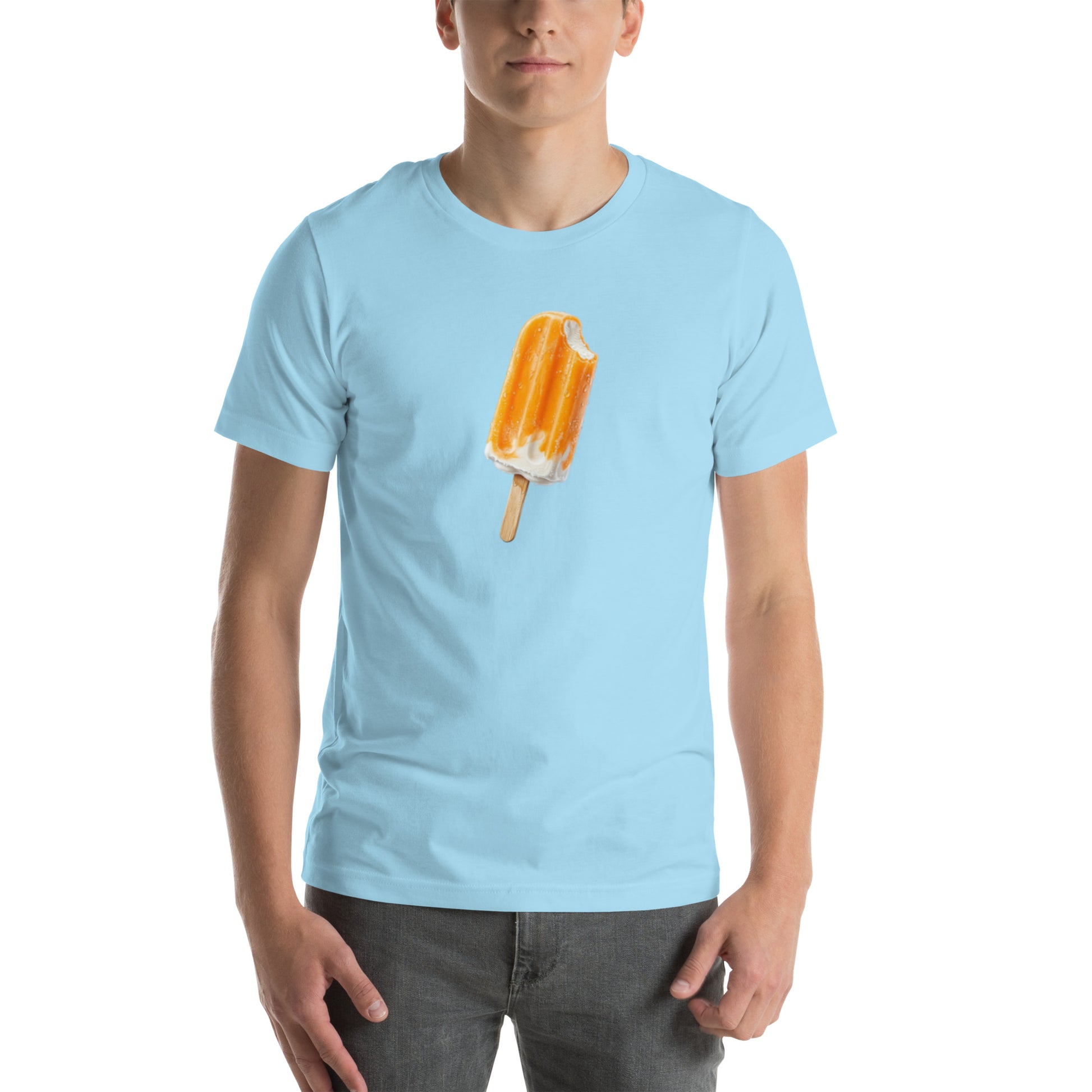 Men's ocean blue orange cream popsicle t-shirt