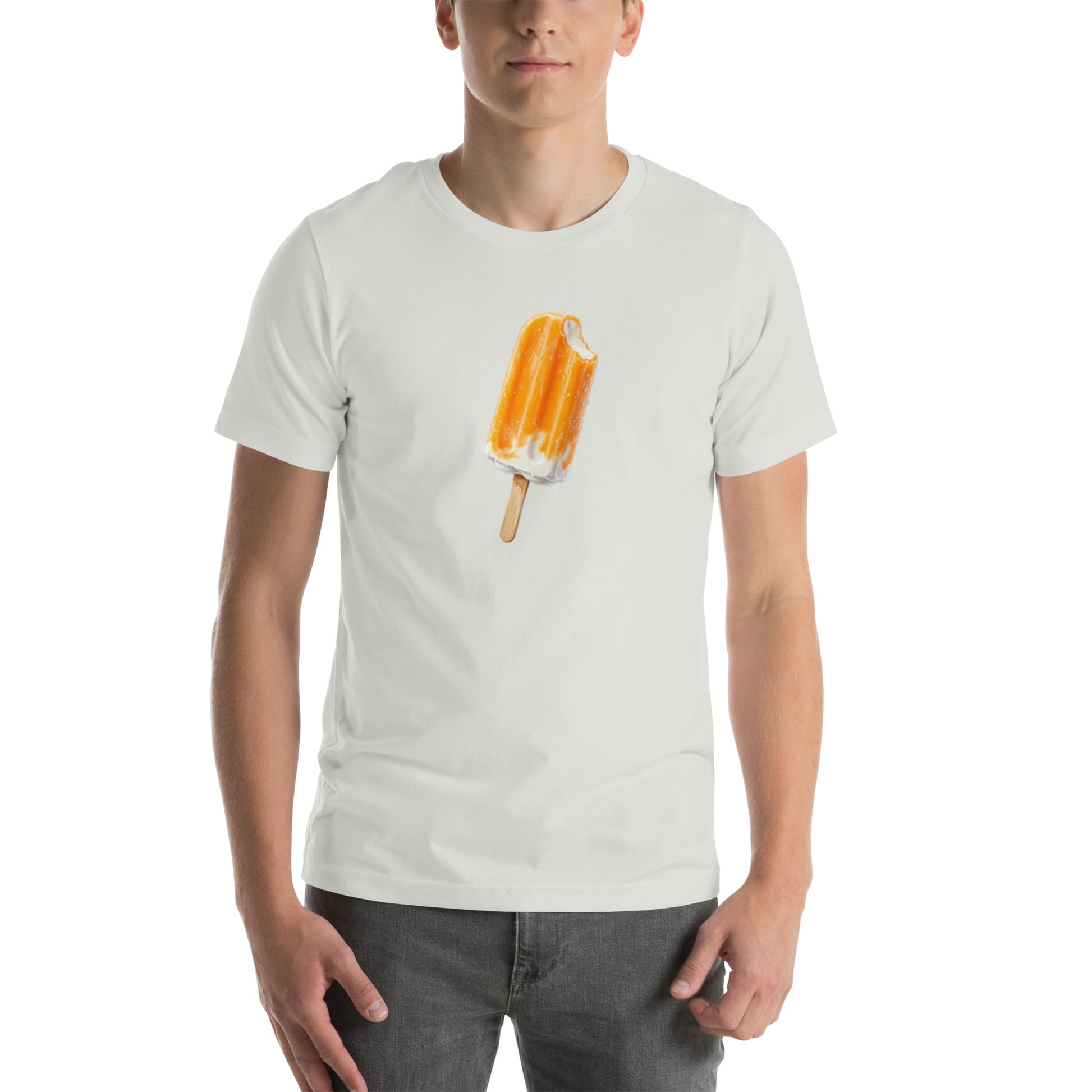 Men's silver orange cream popsicle t-shirt