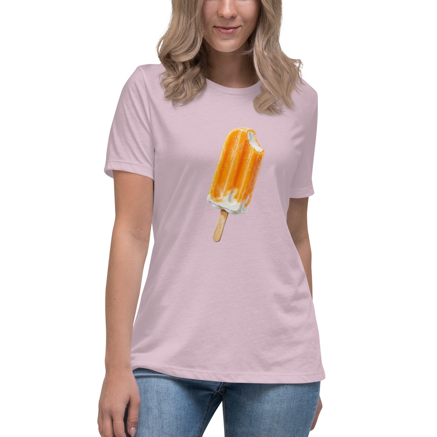 Summer light purple t-shirt with a popsicle graphic