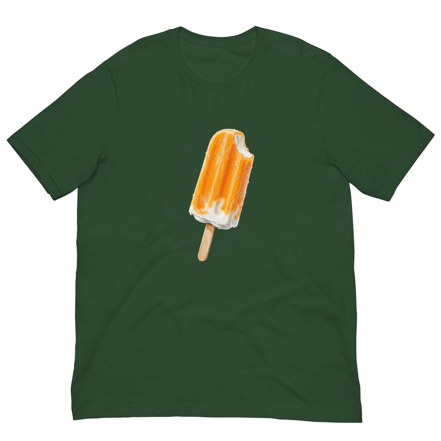 Dark green t-shirt with a popsicle design
