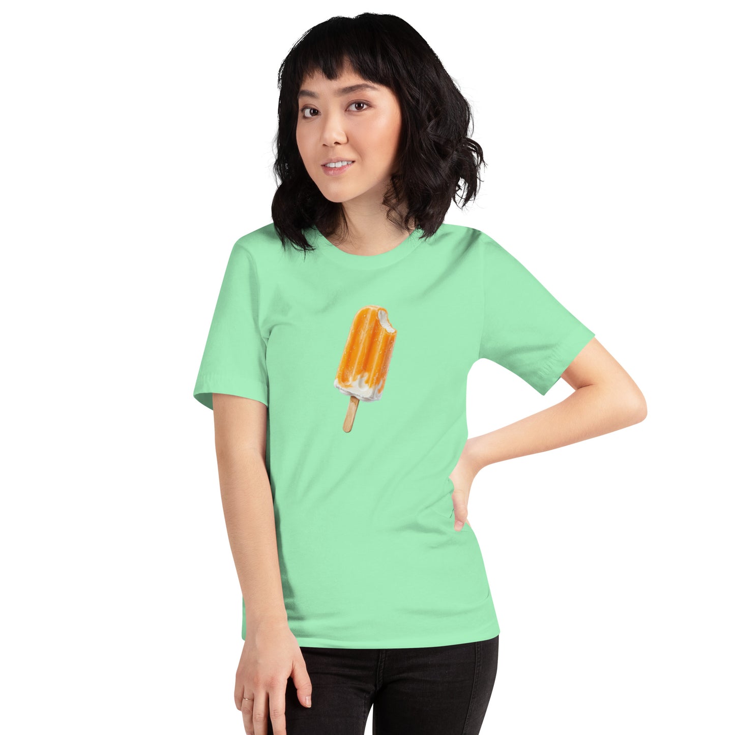 Mint light green t-shirt with a popsicle