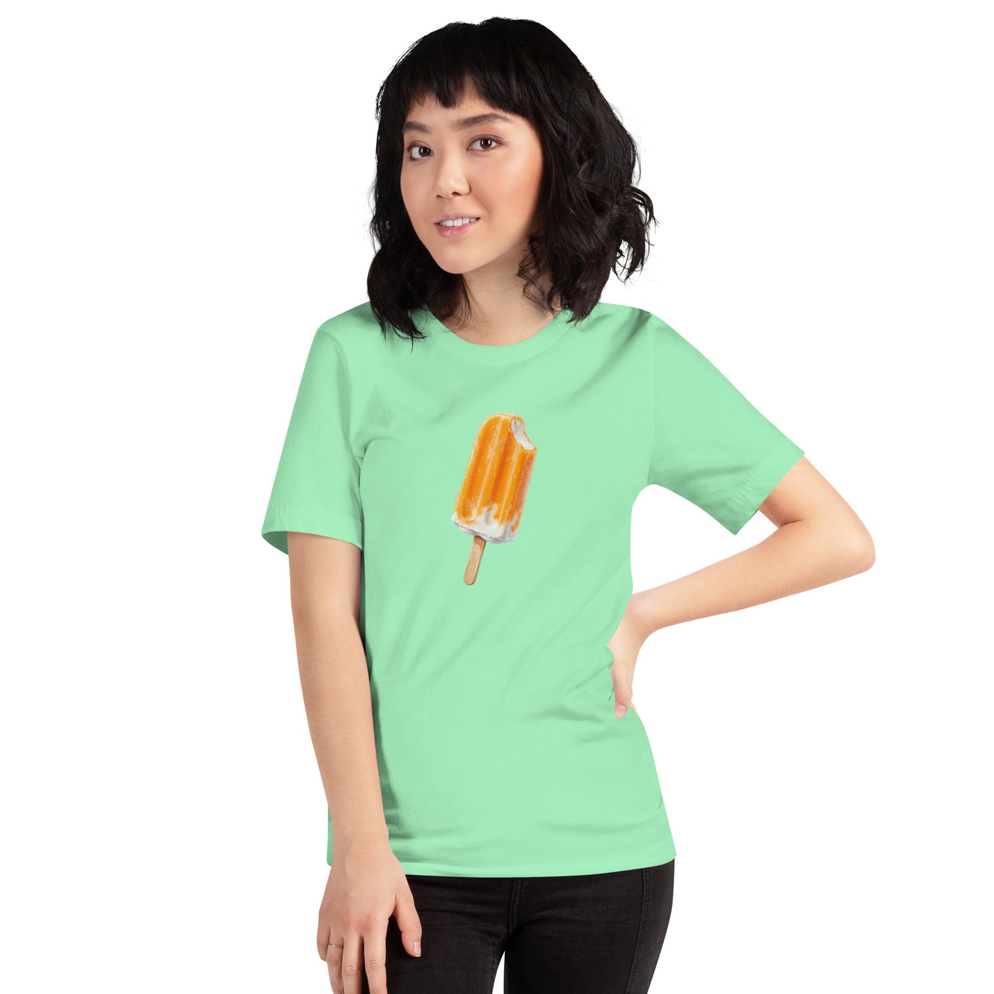 Mint light green t-shirt with a popsicle