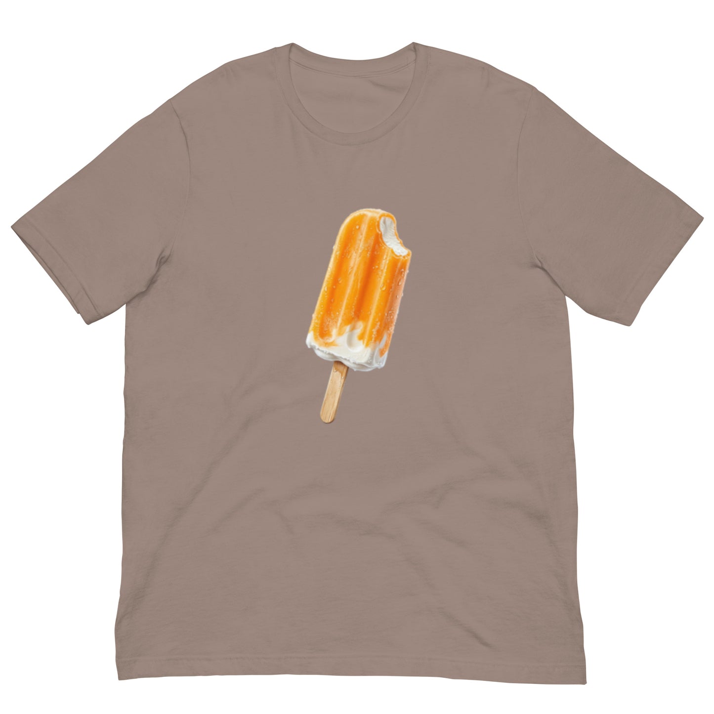 Pebble color t-shirt with a popsicle graphic