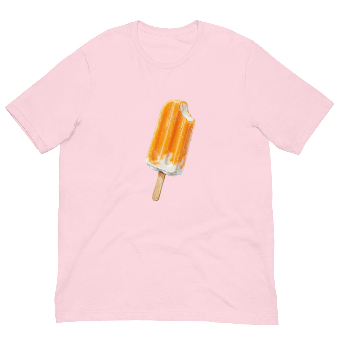 Light pink t-shirt with an orange cream popsicle - Soft Pink