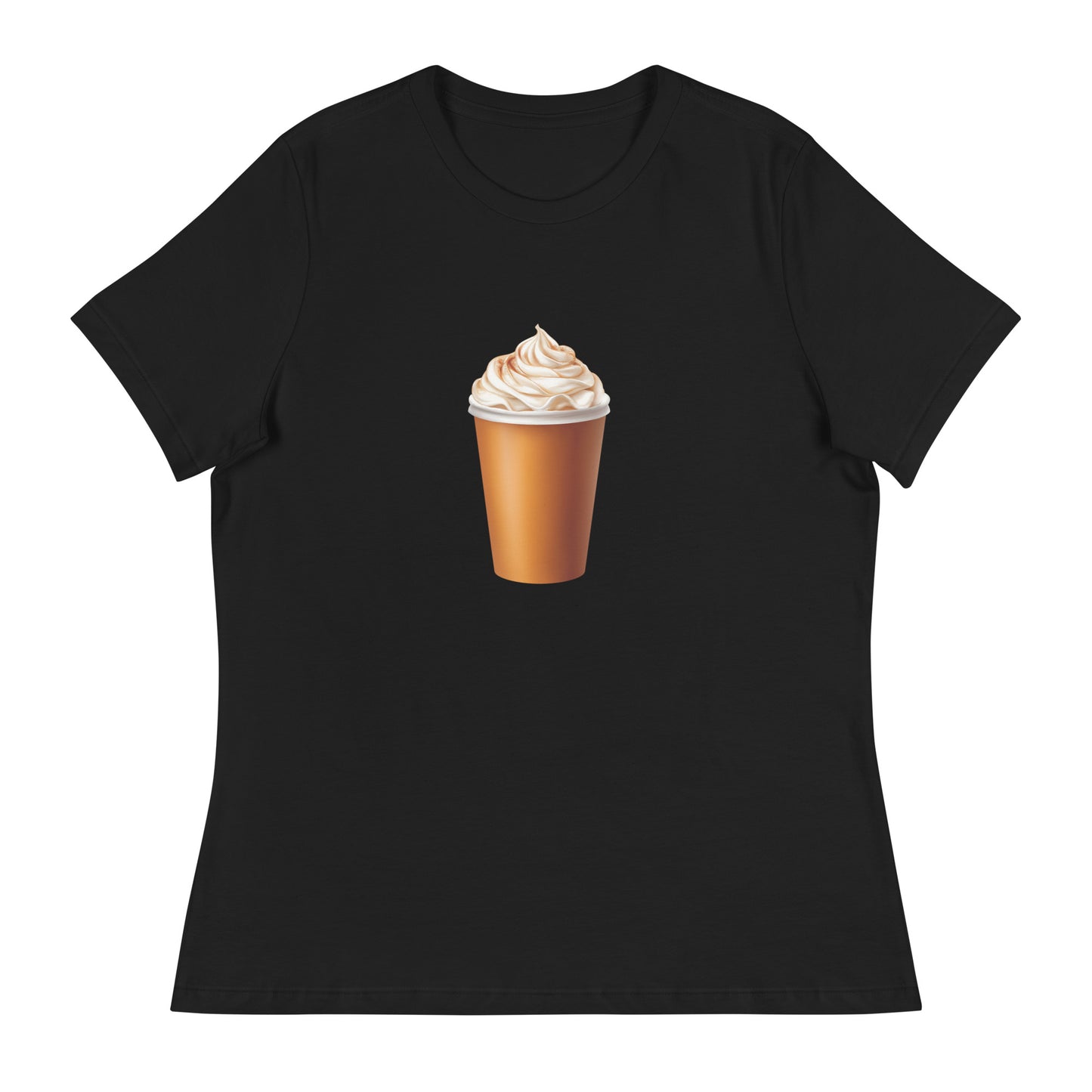 Pumpkin Spice Latte Women's Relaxed T-Shirt black mockup