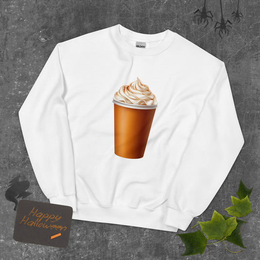 Pumpkin Spice Latte Women's Fall Sweatshirt - Unisex Fit mockup