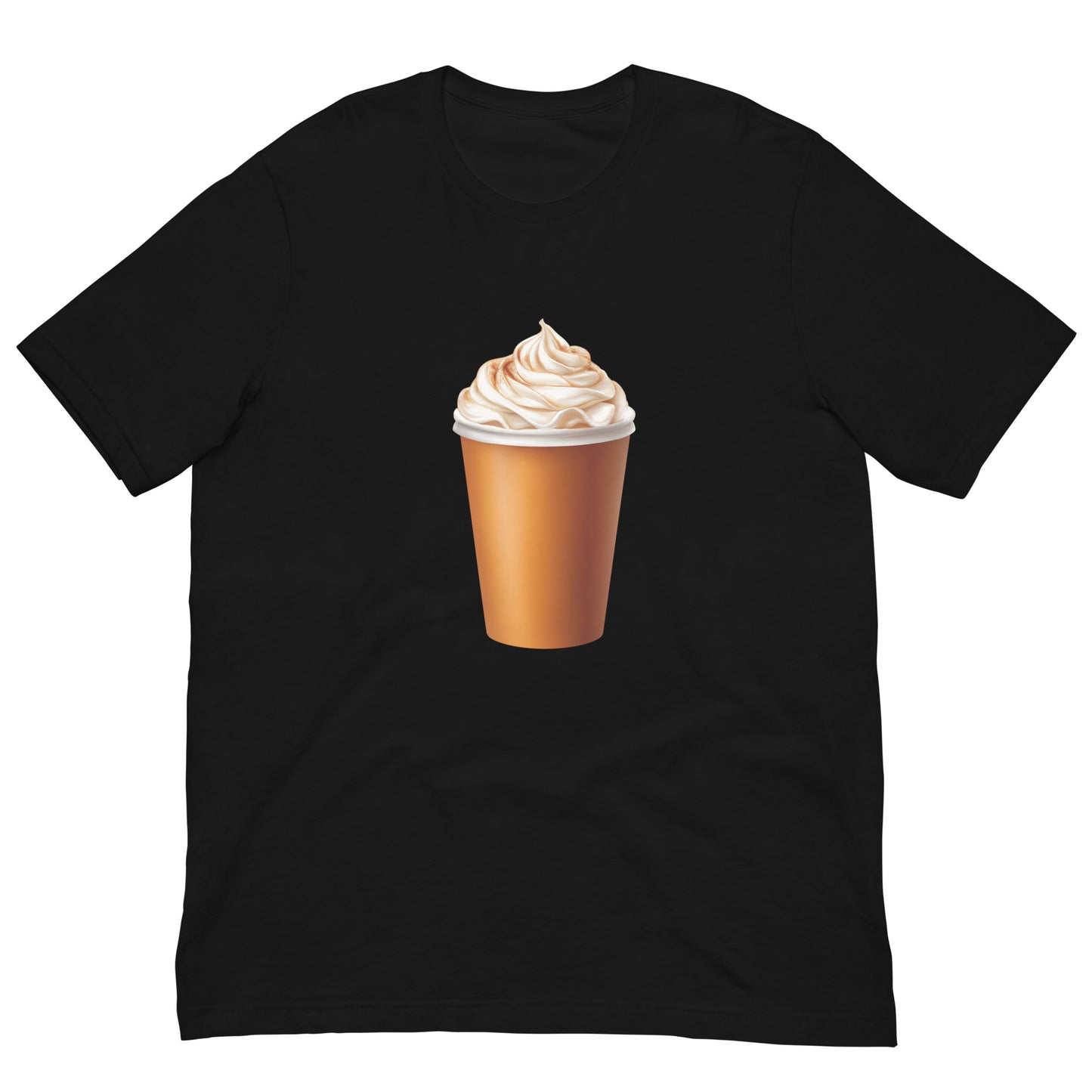 Pumpkin Spice Latte Women's Fall T-Shirt - Unisex Fit Black mockup