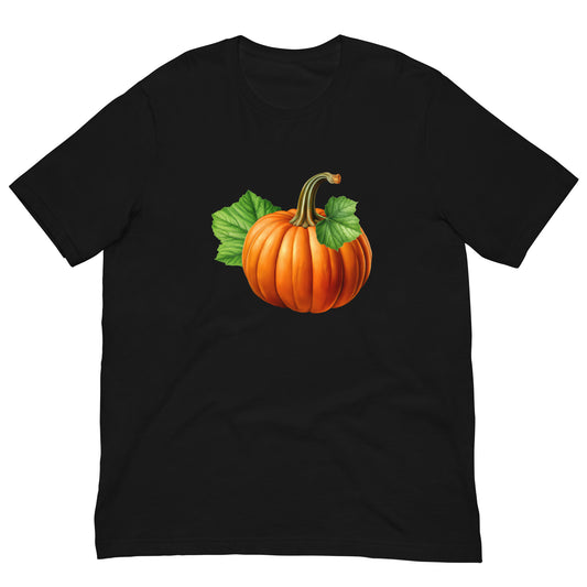 Pumpkin Unisex T-Shirt in Black - Product Mockup