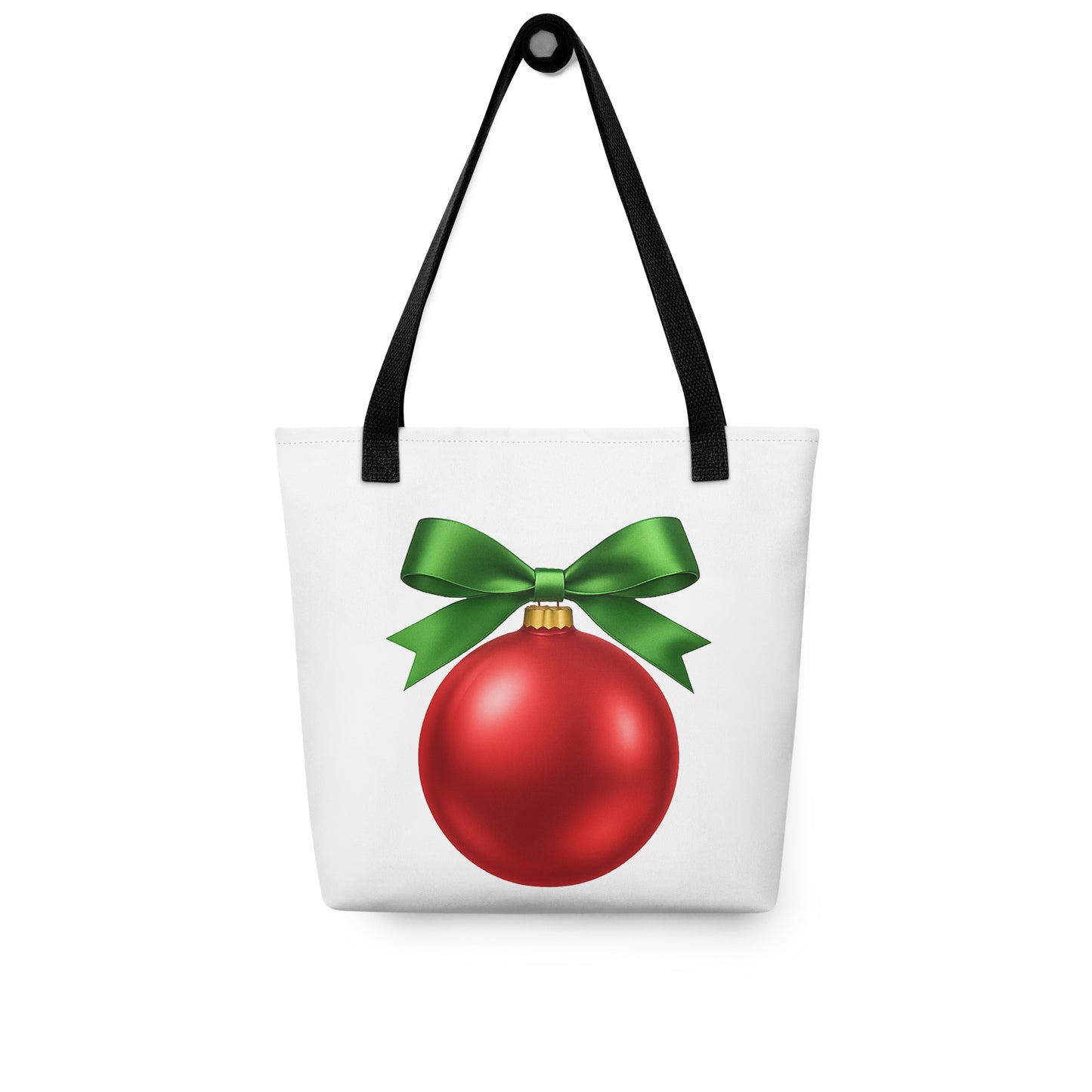 Red Ornament Holiday Tote bag mockup