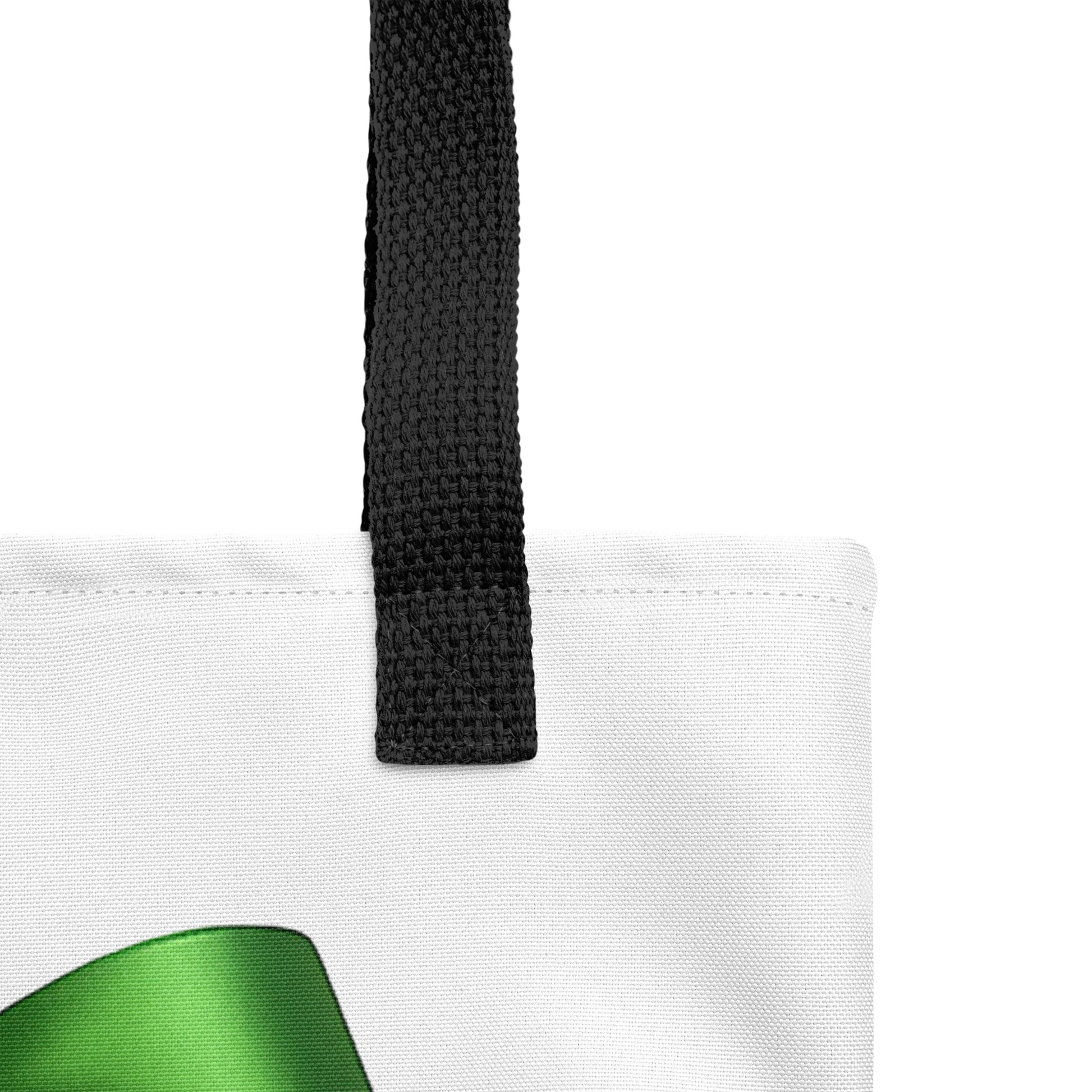 Red Ornament Holiday Tote bag handle mockup
