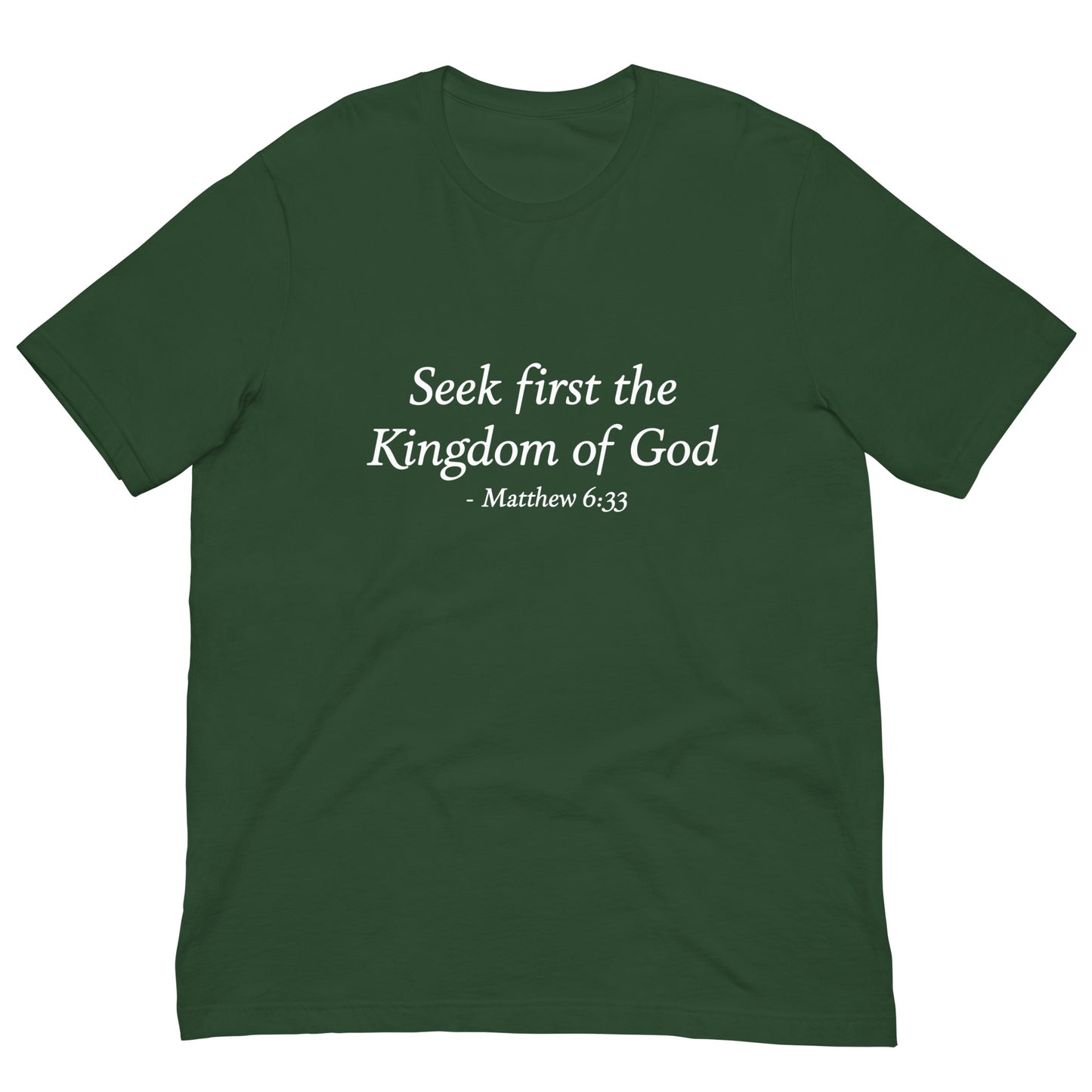 Matthew 6:33, Men's Forest Green T-Shirt mockup