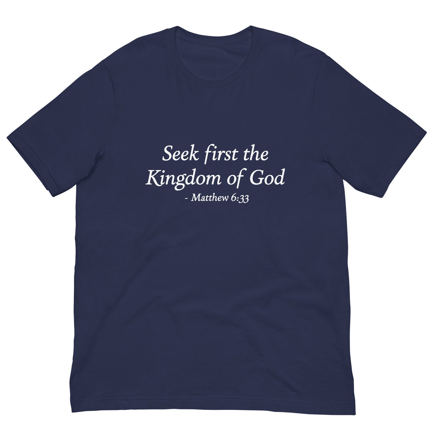 Matthew 6:33, Men's Navy T-Shirt mockup