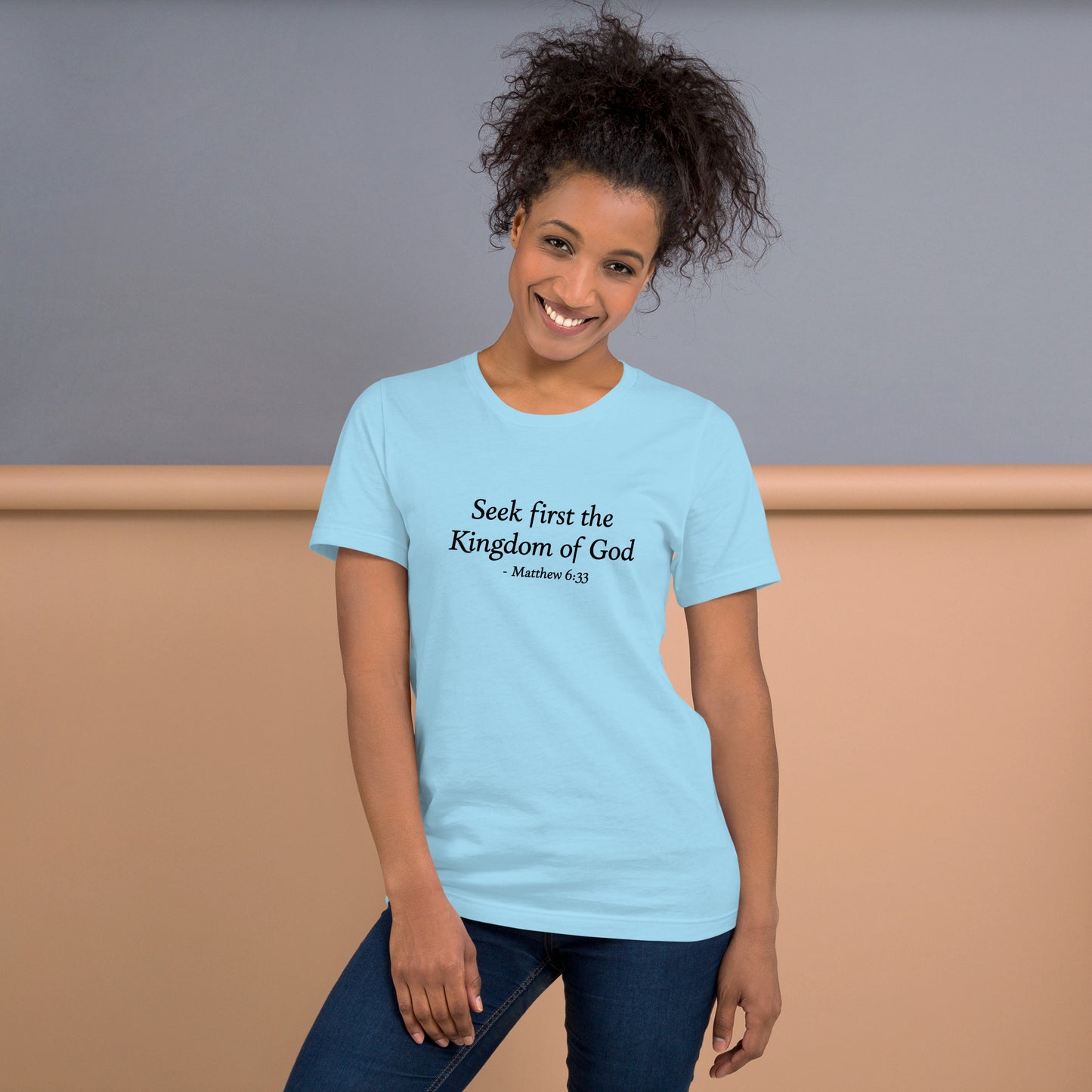 Matthew_6_33_Women_s_Ocean Blue_Faith_T-Shirtmockup