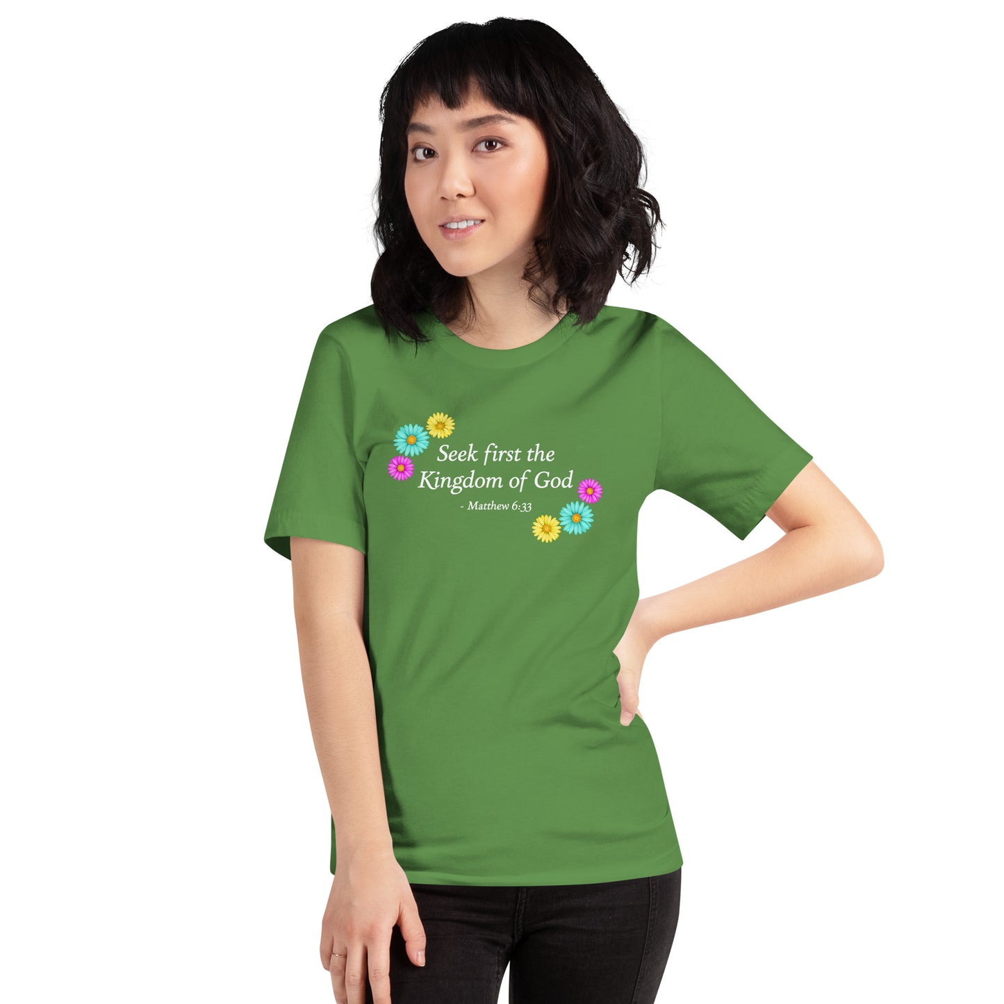 Women's vacation bible school shirt with flowers