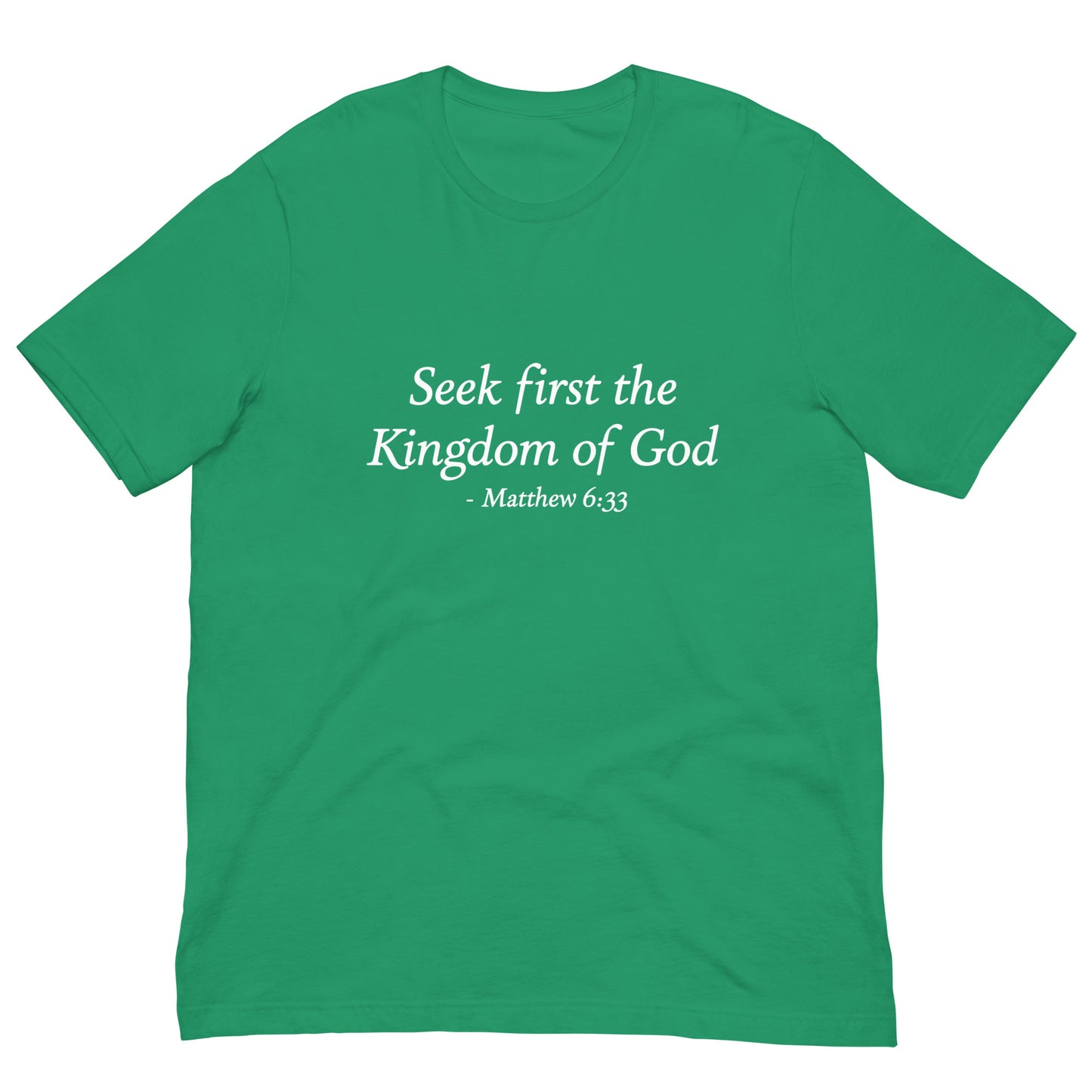 Matthew_6_33_Women_s_kelly green_T-Shirt mockup