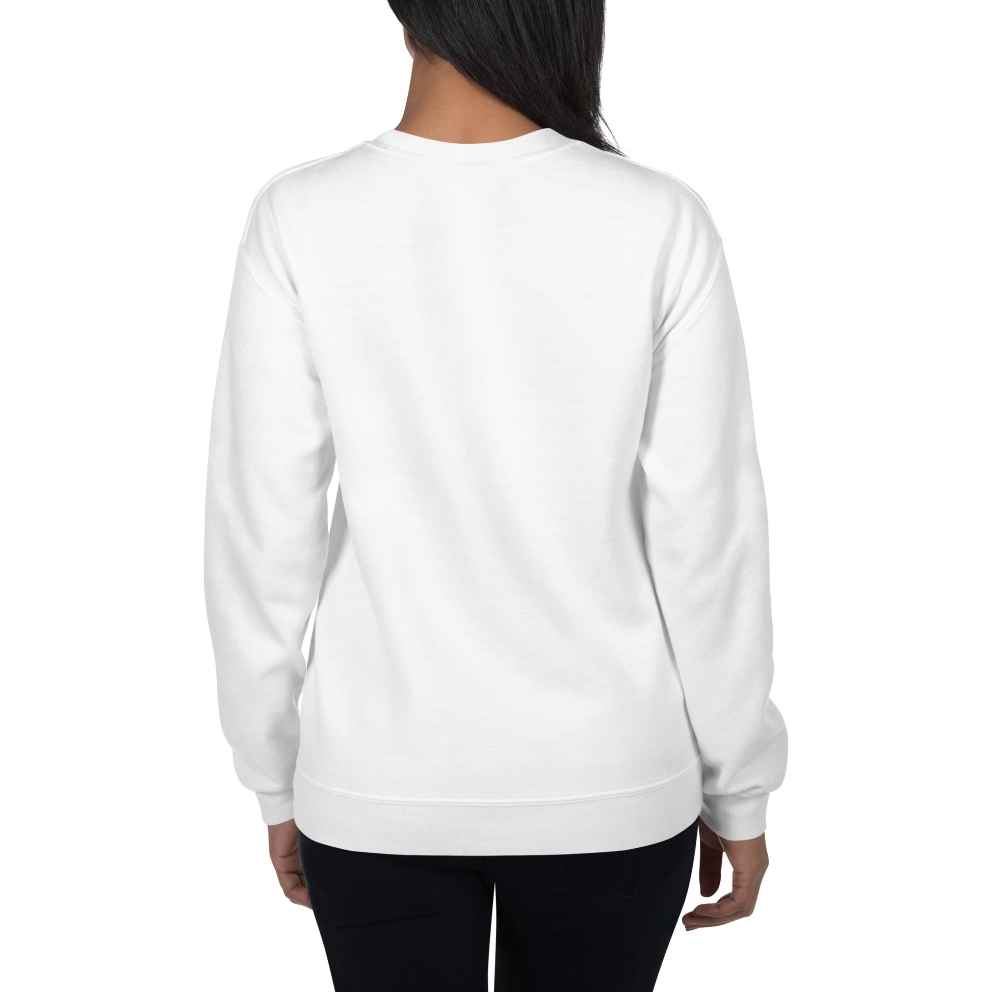 Seek First The Kingdom Of God, Matthew 6:33, Flower Sweatshirt in white back view