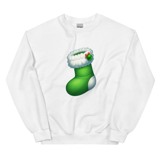 Green Christmas Stocking Unisex Sweatshirt