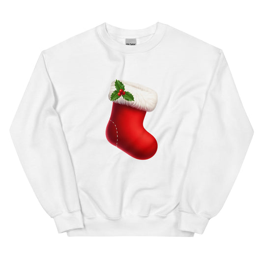 Red Christmas Stocking Sweatshirt (Unisex)