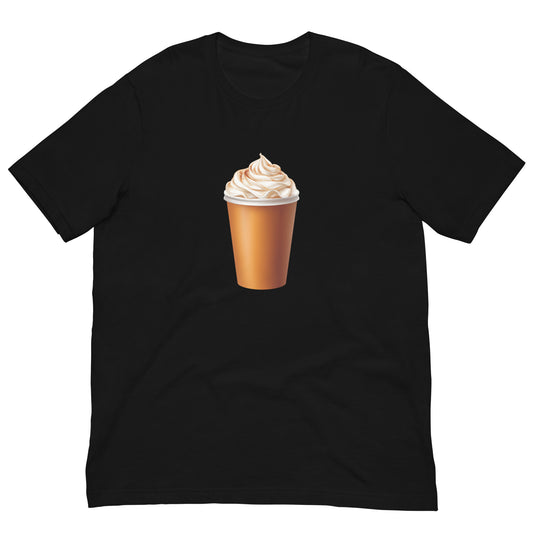 Pumpkin Spice Unisex T-Shirt front view in black