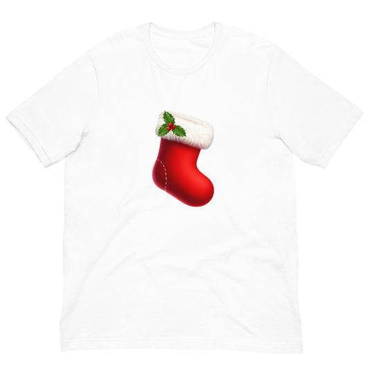 Red Christmas Stocking T-Shirt (Unisex)